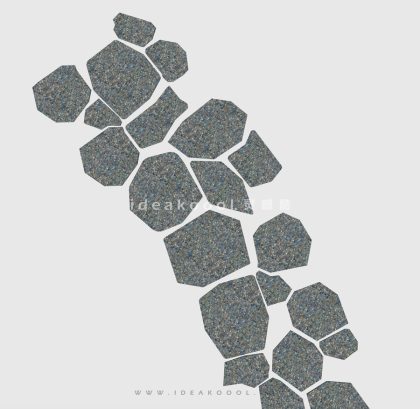 现代绿地汀步小道园路石径道路石板园路景观小品SU模型 灵感酷_ideakoool