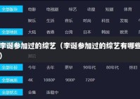 李诞参加过的综艺（李诞参加过的综艺有哪些）