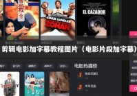 剪辑电影加字幕教程图片（电影片段加字幕）