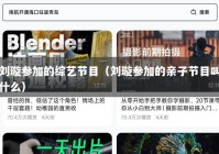 刘璇参加的综艺节目（刘璇参加的亲子节目叫什么）